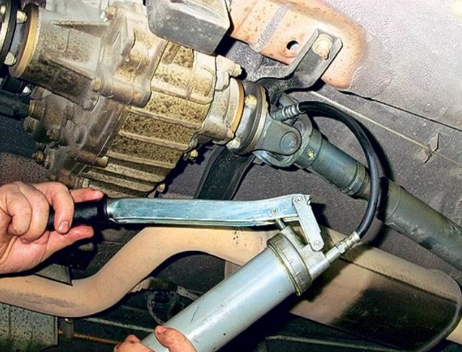 Шприцевание карданного вала